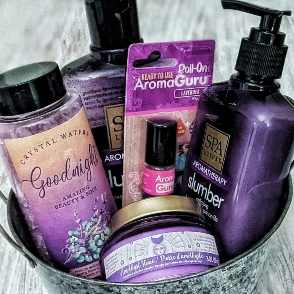 Luxurious Calming Lavender Slumber Gift Basket Relaxation - Picture 4 of 15